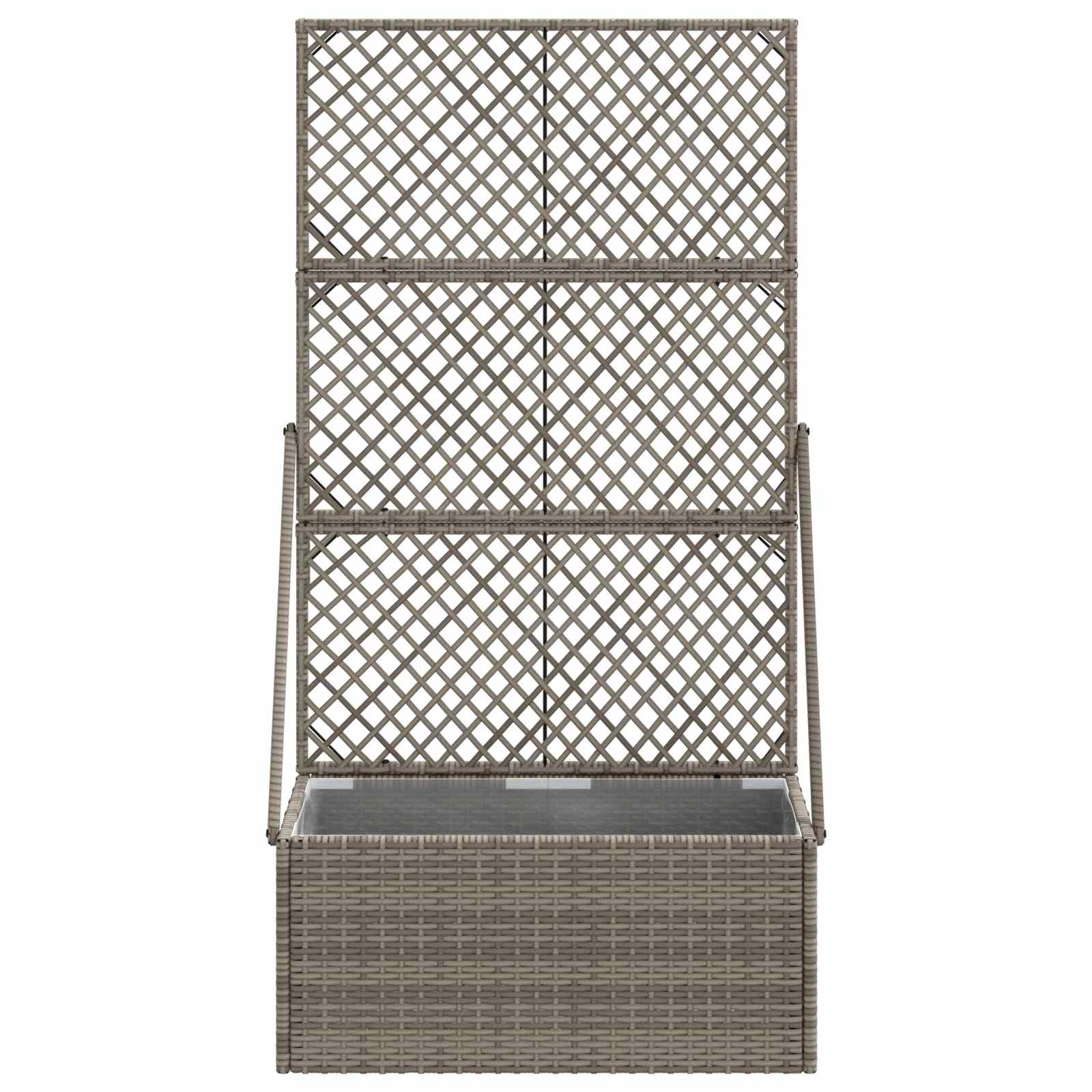 Tuindruppel met Trellis Grijs 70 x 30 x 135 cm poly rattan