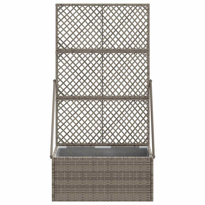 Tuindruppel met Trellis Grijs 70 x 30 x 135 cm poly rattan