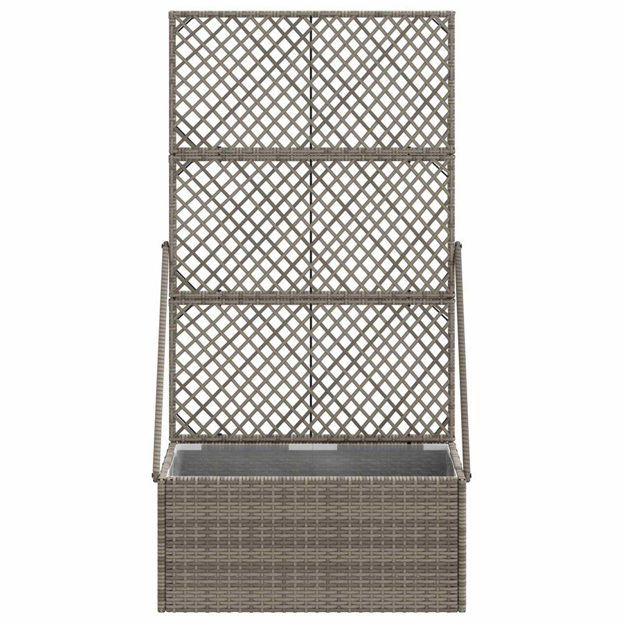 Tuindruppel met Trellis Grijs 70 x 30 x 135 cm poly rattan