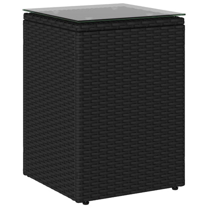 Bijzettafel Zwart 35 x 35 x 70 cm poly rattan