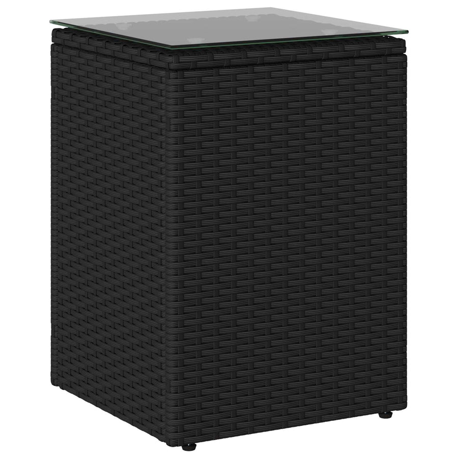 Bijzettafel Zwart 35 x 35 x 70 cm poly rattan
