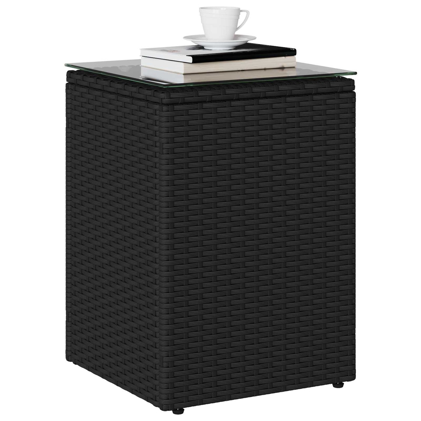 Bijzettafel Zwart 35 x 35 x 70 cm poly rattan