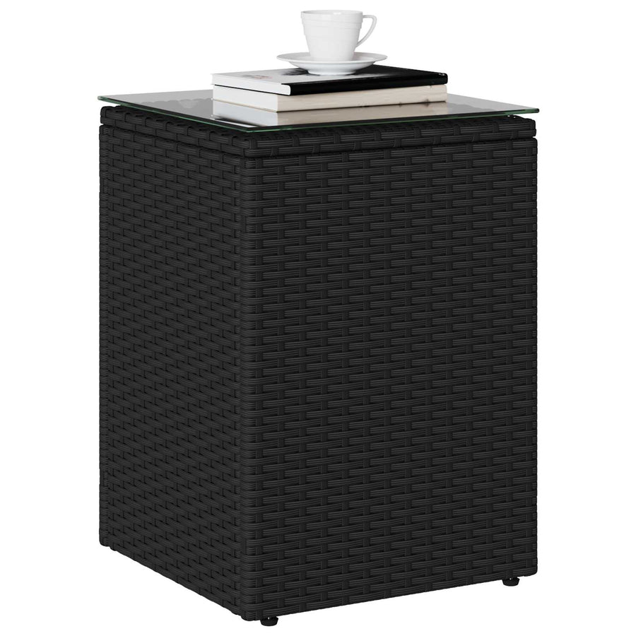 Bijzettafel Zwart 35 x 35 x 70 cm poly rattan
