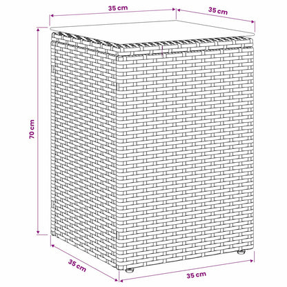 Bijzettafel Zwart 35 x 35 x 70 cm poly rattan