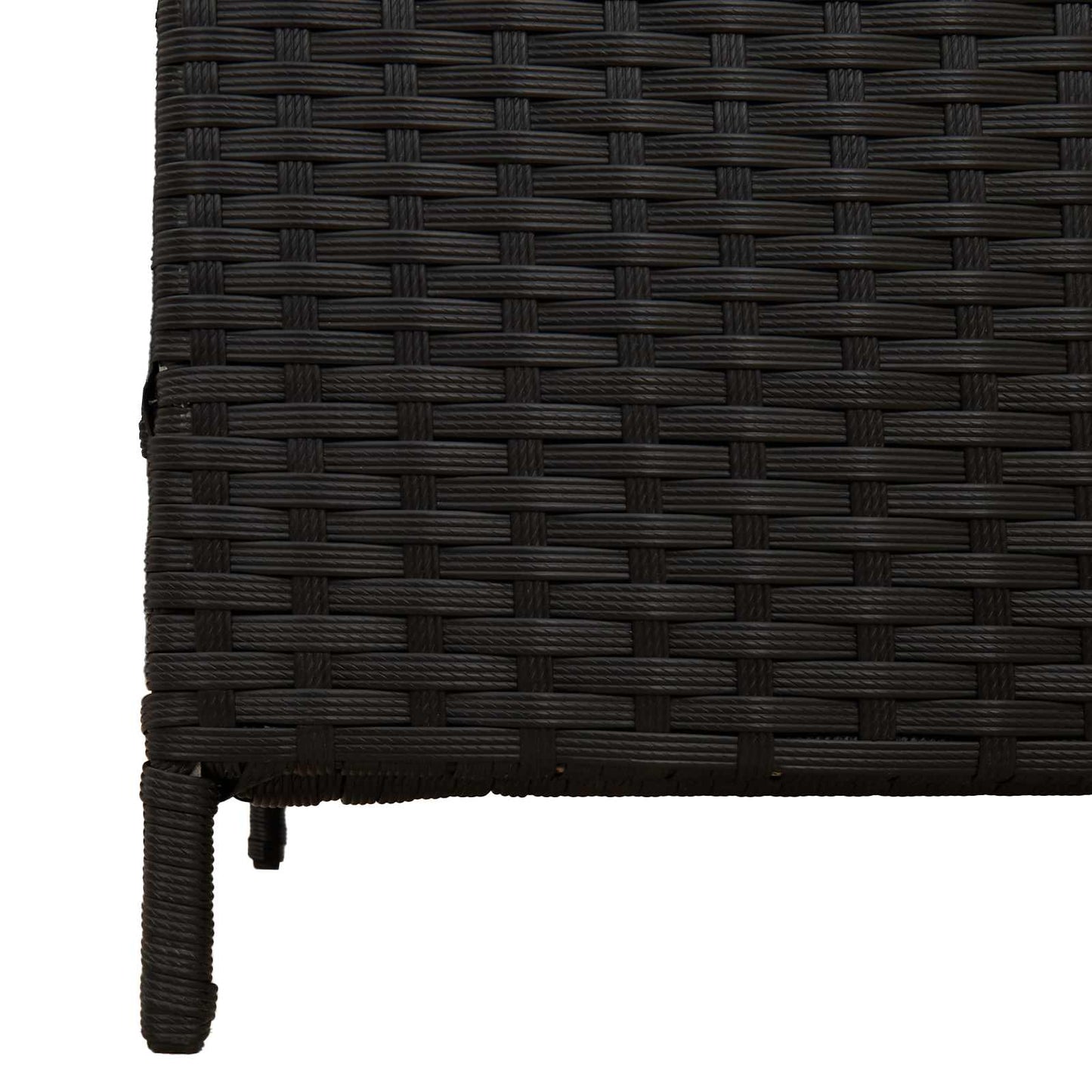 Buiten Afvalbak Zwart 40 x 40 x 80 cm poly rattan