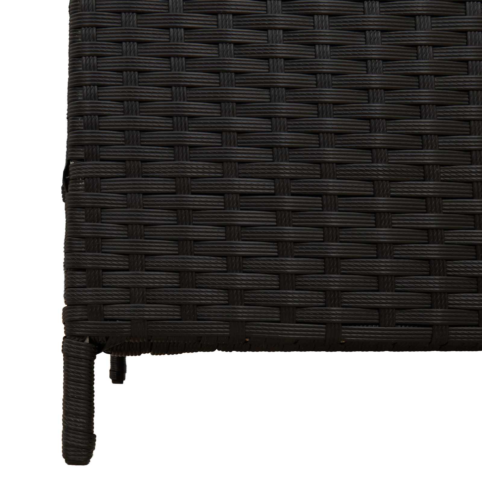 Buiten Afvalbak Zwart 40 x 40 x 80 cm poly rattan