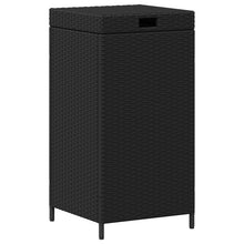 Buiten Afvalbak Zwart 40 x 40 x 80 cm poly rattan