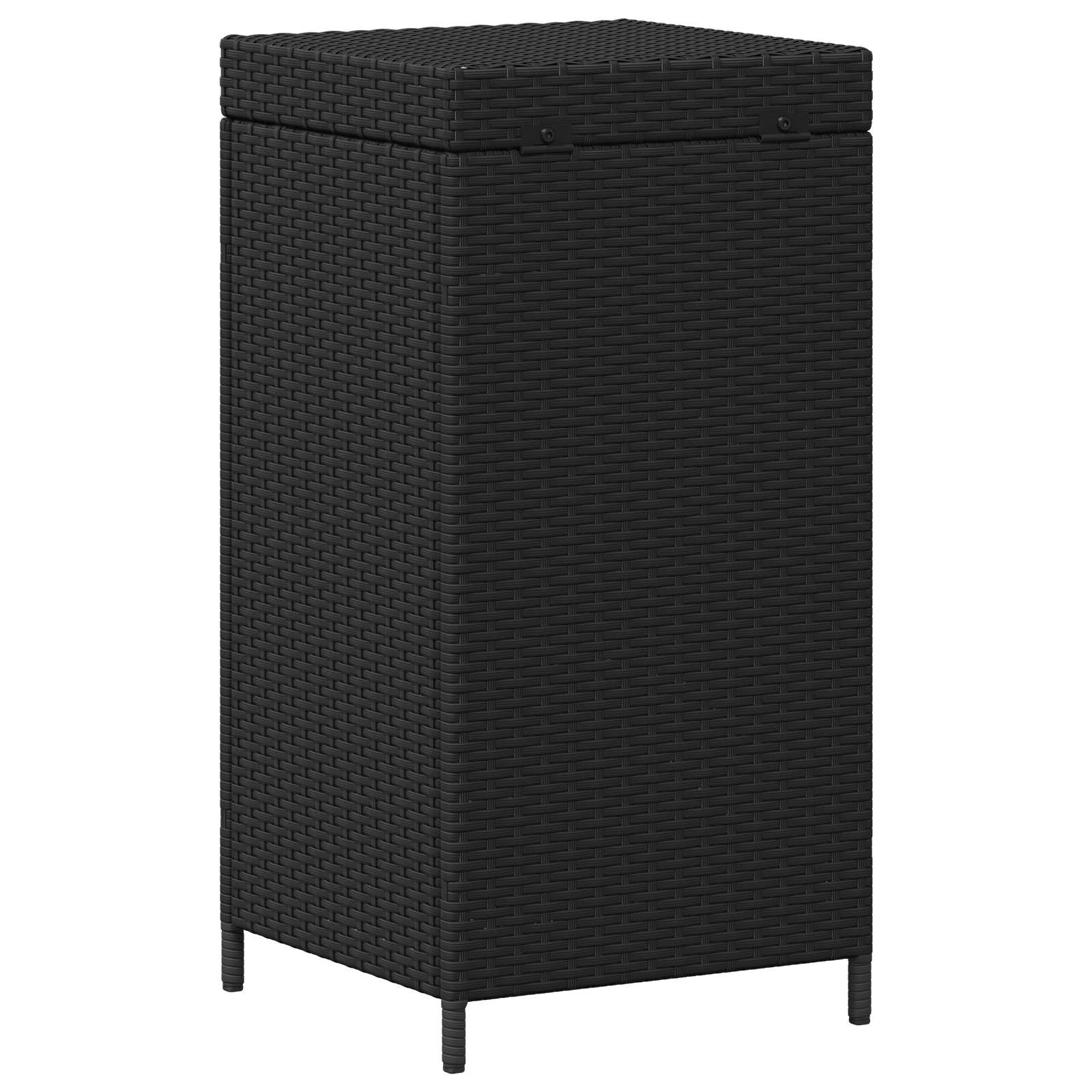 Buiten Afvalbak Zwart 40 x 40 x 80 cm poly rattan