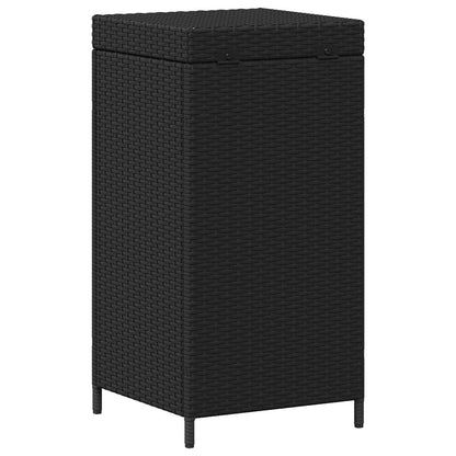 Buiten Afvalbak Zwart 40 x 40 x 80 cm poly rattan