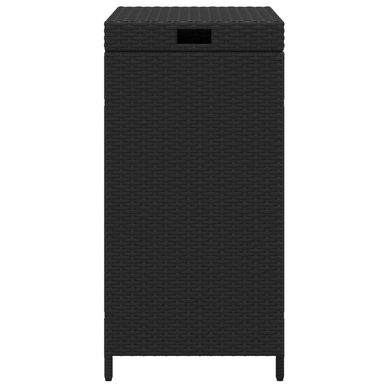 Buiten Afvalbak Zwart 40 x 40 x 80 cm poly rattan