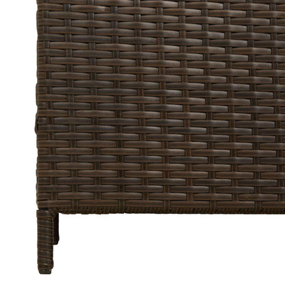 Buiten Afvalbak Bruin 40 x 40 x 80 cm poly rattan