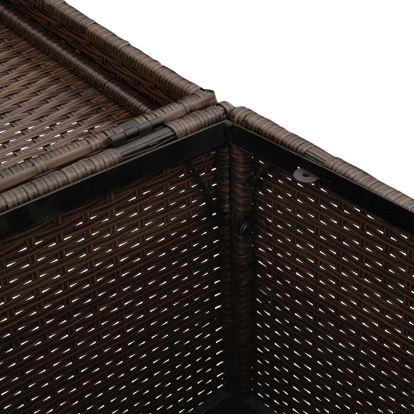 Buiten Afvalbak Bruin 40 x 40 x 80 cm poly rattan