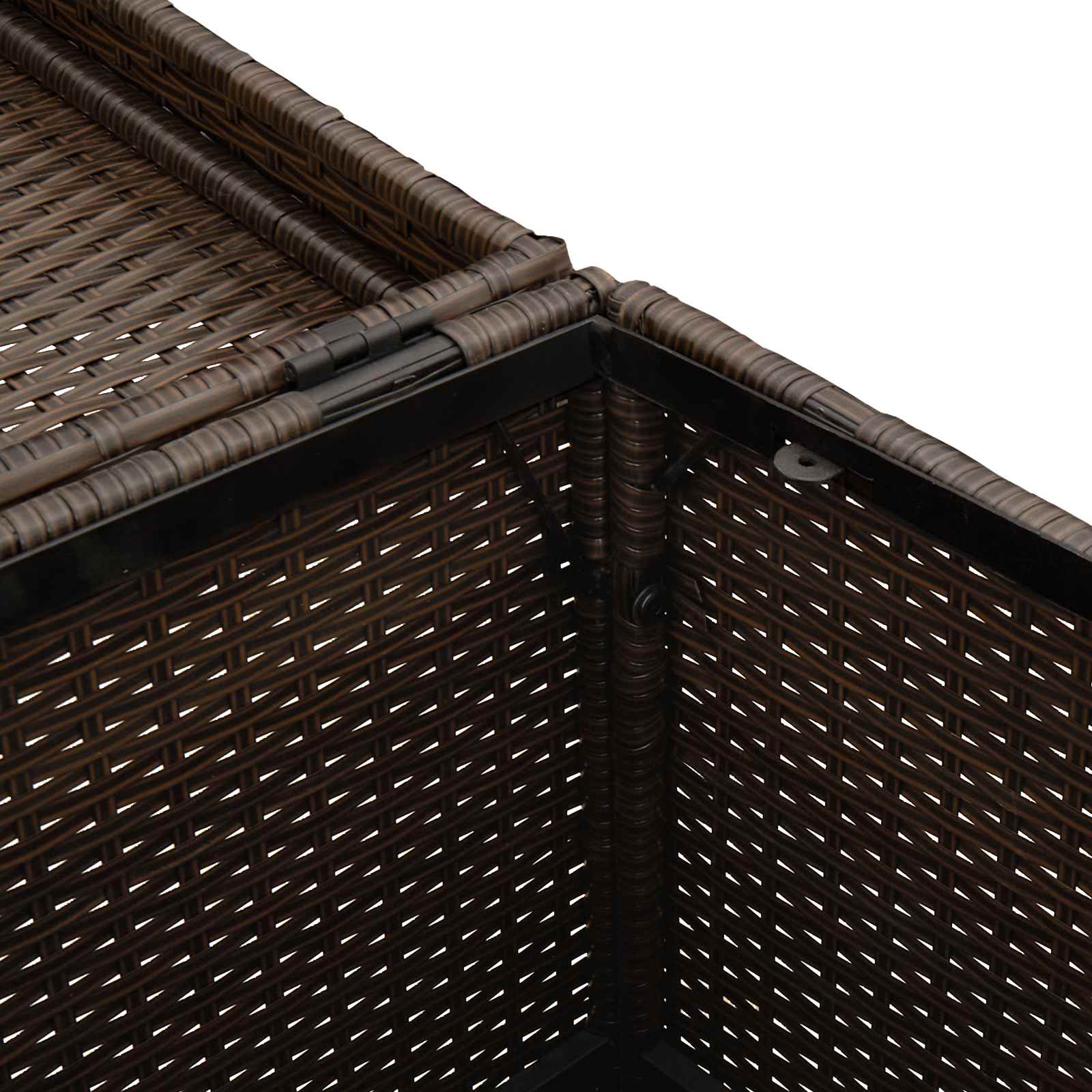 Buiten Afvalbak Bruin 40 x 40 x 80 cm poly rattan