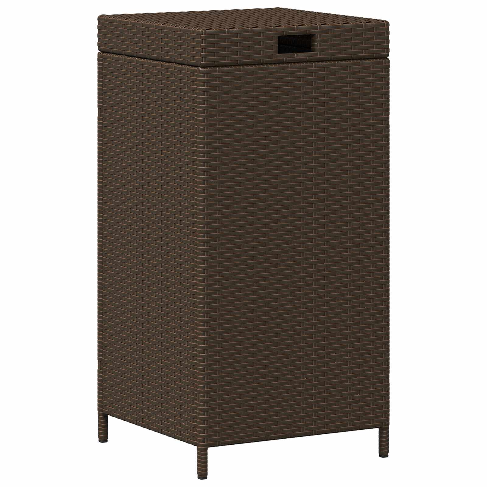 Buiten Afvalbak Bruin 40 x 40 x 80 cm poly rattan