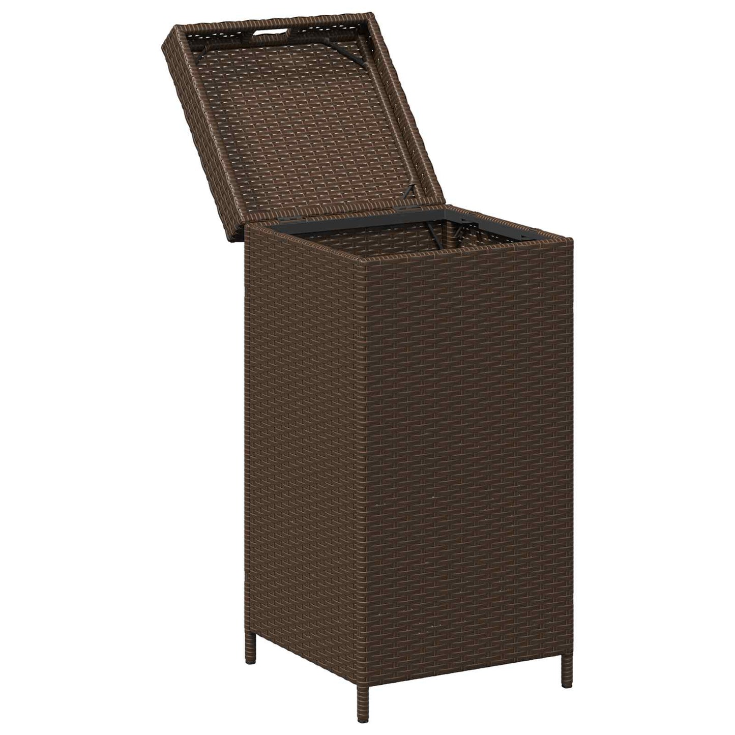 Buiten Afvalbak Bruin 40 x 40 x 80 cm poly rattan