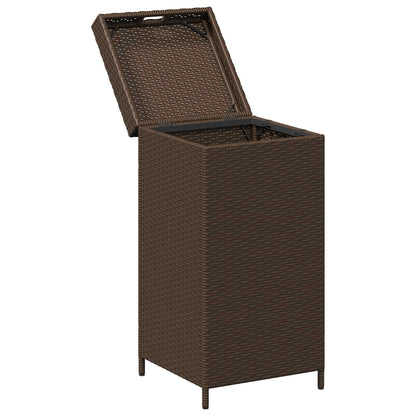 Buiten Afvalbak Bruin 40 x 40 x 80 cm poly rattan