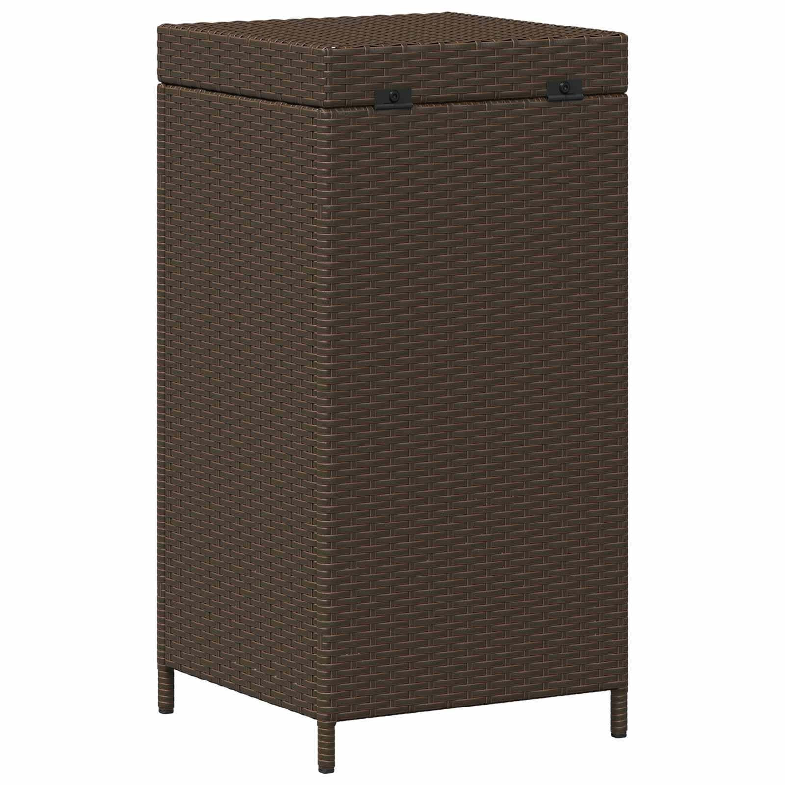 Buiten Afvalbak Bruin 40 x 40 x 80 cm poly rattan