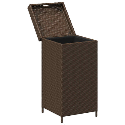 Buiten Afvalbak Bruin 40 x 40 x 80 cm poly rattan