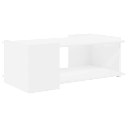 Salontafel Wit 90 x 50 x 33 cm Bewerkt hout