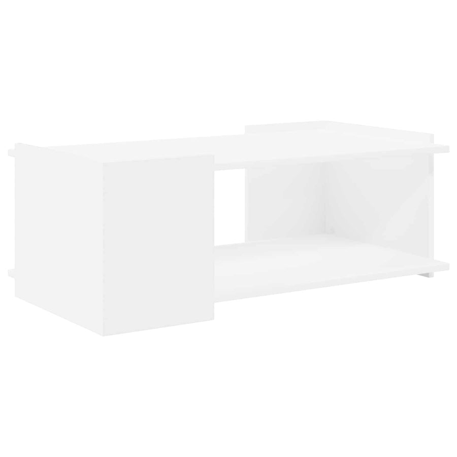 Salontafel Wit 90 x 50 x 33 cm Bewerkt hout