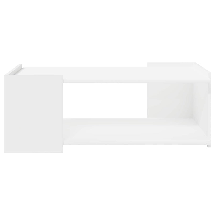 Salontafel Wit 90 x 50 x 33 cm Bewerkt hout