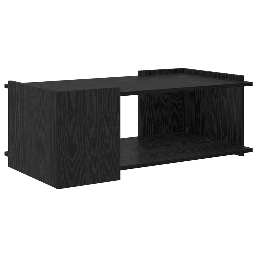 Salontafel Zwart eiken 90 x 50 x 33 cm Bewerkt hout