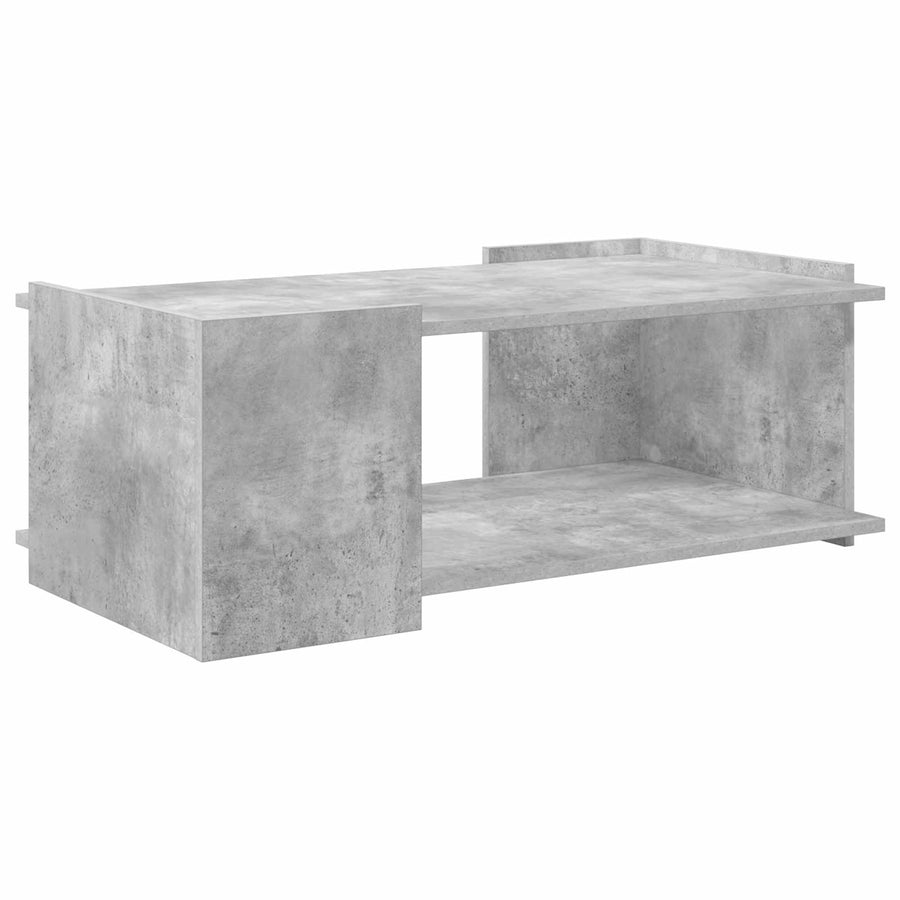 Salontafel Betongrijs 90 x 50 x 33 cm Bewerkt hout
