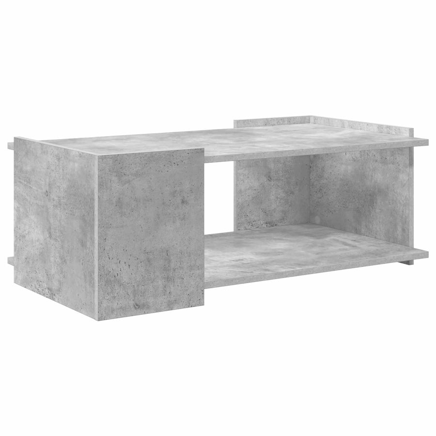 Salontafel Betongrijs 90 x 50 x 33 cm Bewerkt hout