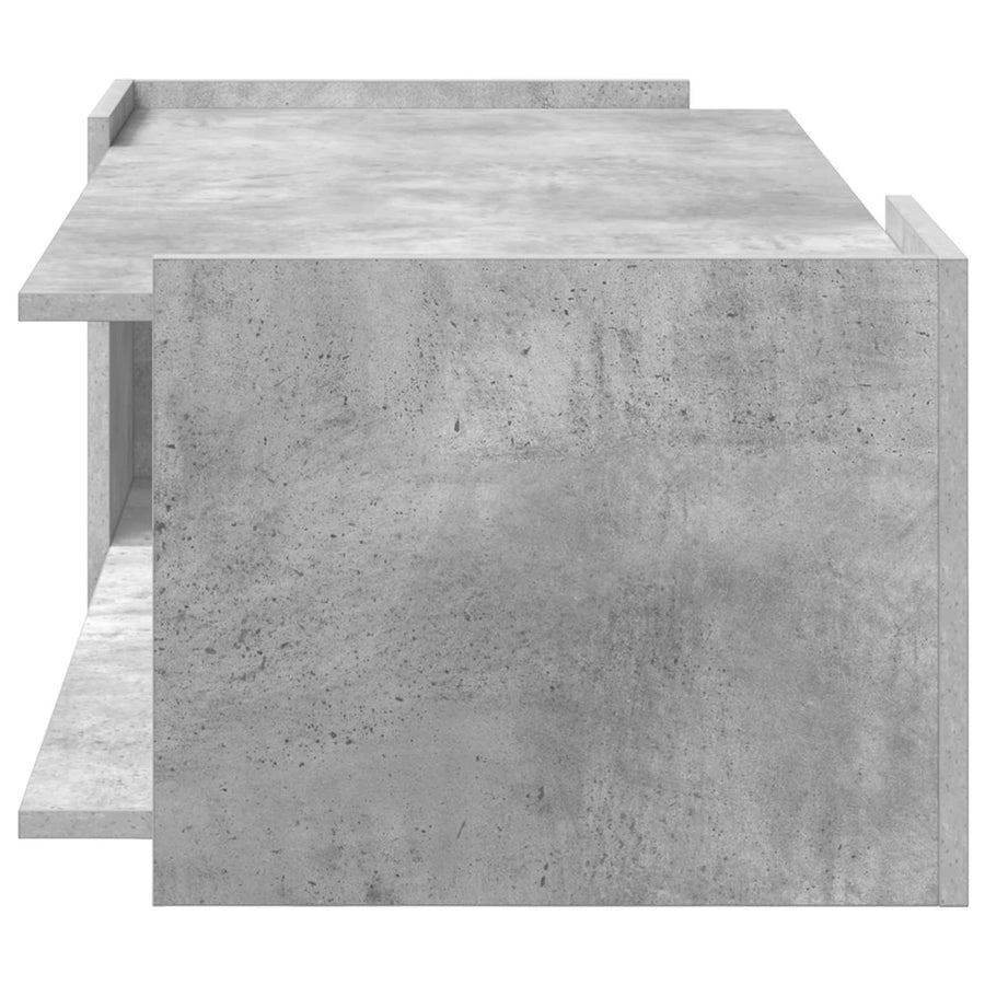 Salontafel Betongrijs 90 x 50 x 33 cm Bewerkt hout
