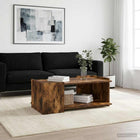 Salontafel gerookt eiken 90x50x33 cm bewerkt hout