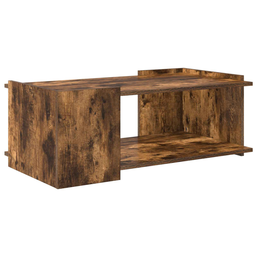 Salontafel Gerookt eiken 90 x 50 x 33 cm Bewerkt hout