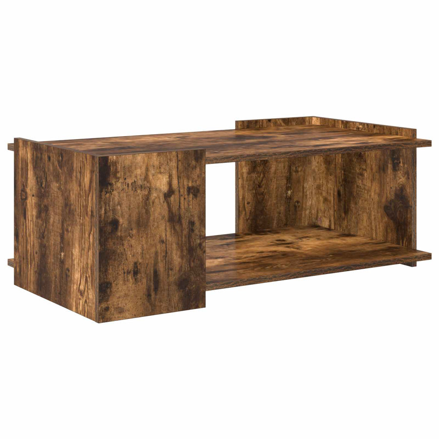 Salontafel Gerookt eiken 90 x 50 x 33 cm Bewerkt hout
