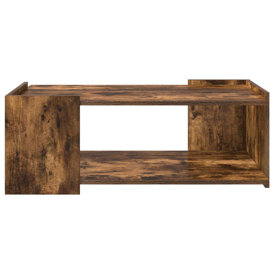 Salontafel Gerookt eiken 90 x 50 x 33 cm Bewerkt hout