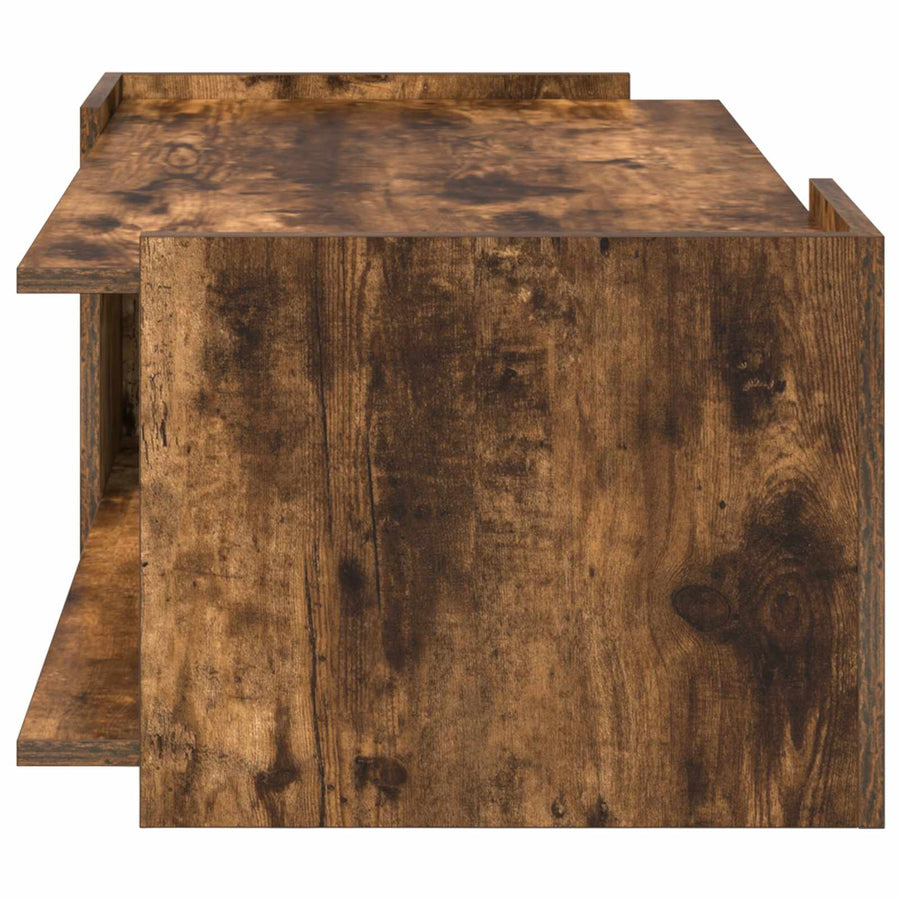 Salontafel Gerookt eiken 90 x 50 x 33 cm Bewerkt hout