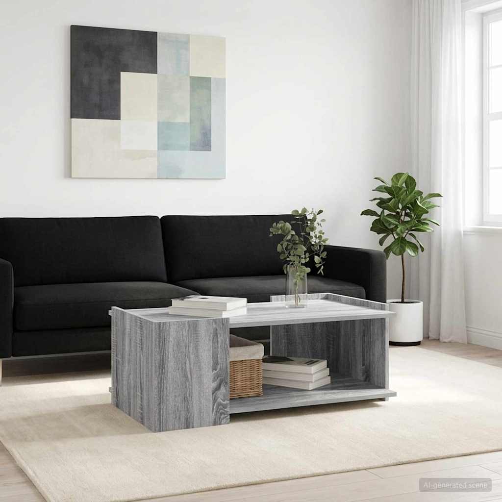 Salontafel Grijs sonoma 90 x 50 x 33 cm Bewerkt hout