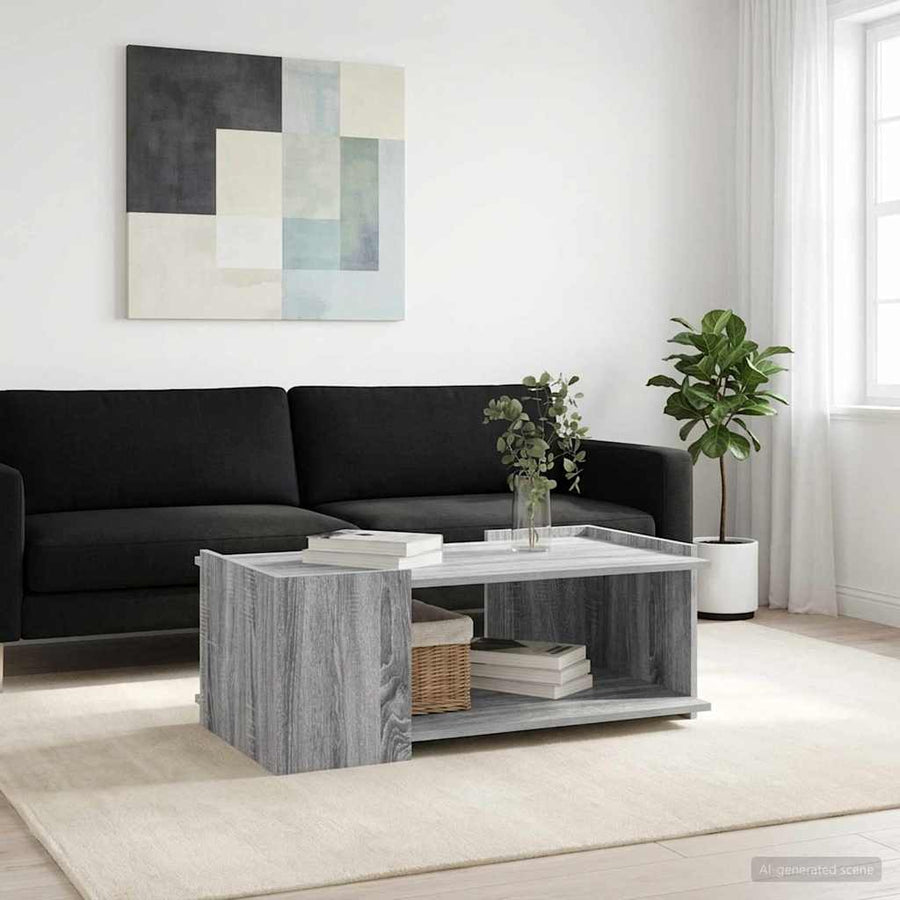 Salontafel Grijs sonoma 90 x 50 x 33 cm Bewerkt hout