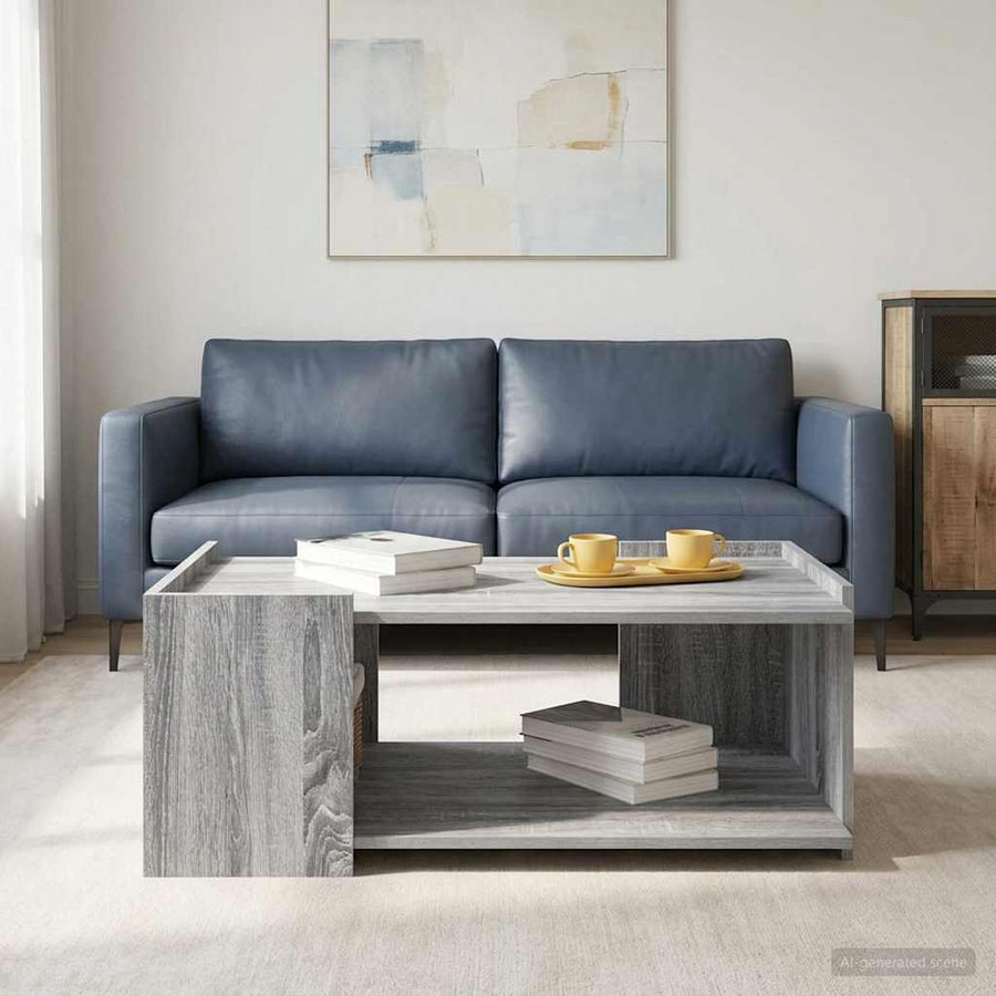 Salontafel Grijs sonoma 90 x 50 x 33 cm Bewerkt hout