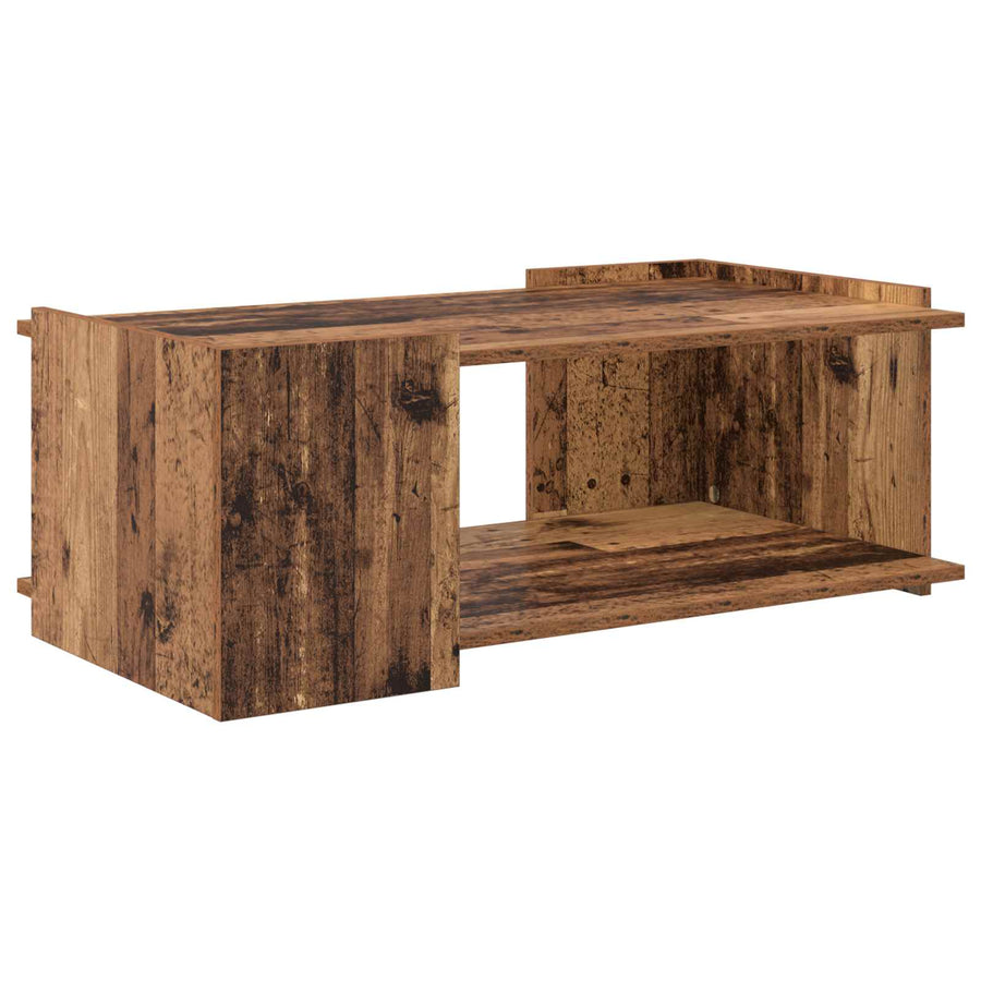 Salontafel Oud hout 90 x 50 x 33 cm Bewerkt hout