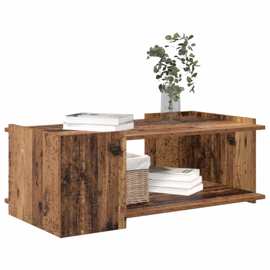 Salontafel Oud hout 90 x 50 x 33 cm Bewerkt hout