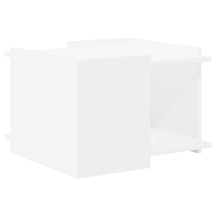 Salontafel Wit 50,5 x 50 x 33 cm Bewerkt hout
