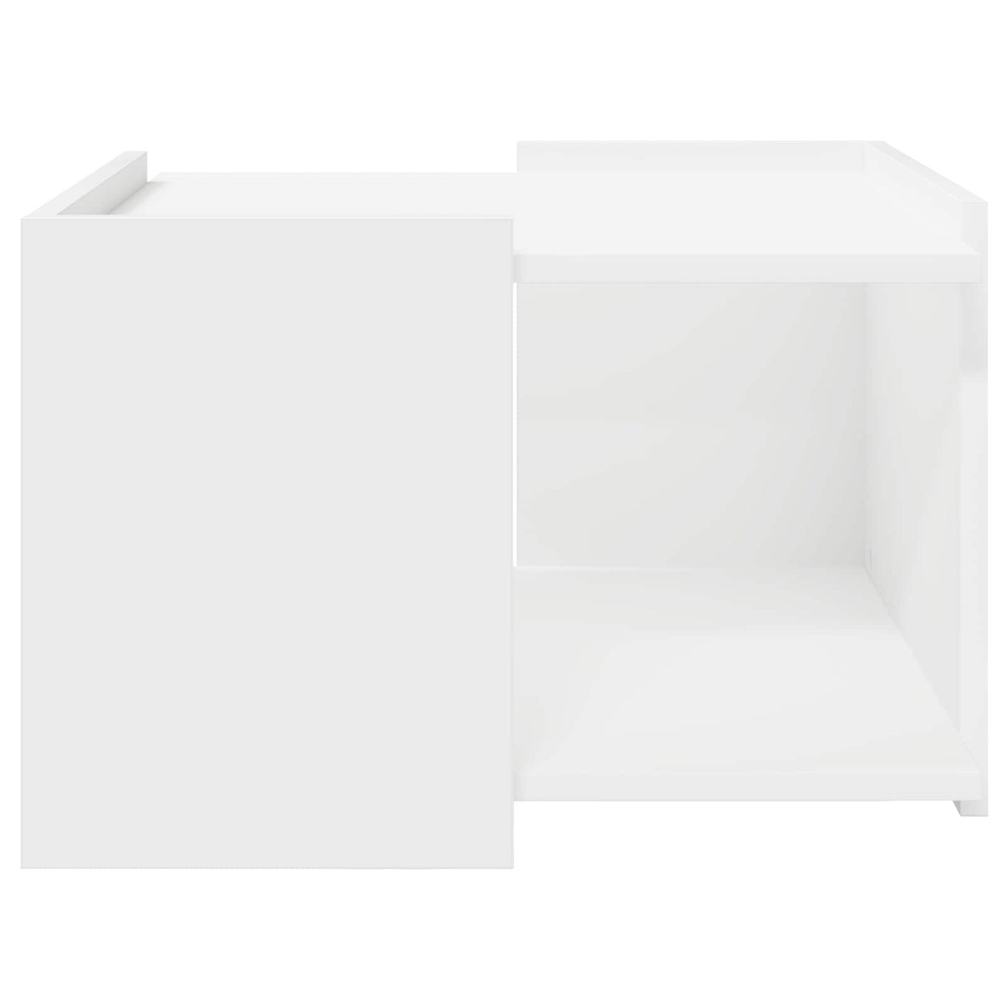 Salontafel Wit 50,5 x 50 x 33 cm Bewerkt hout