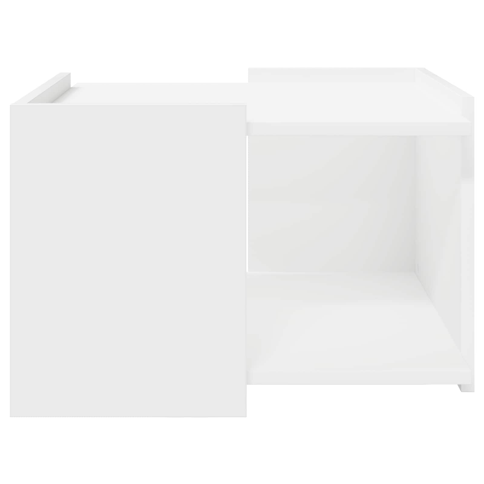 Salontafel Wit 50,5 x 50 x 33 cm Bewerkt hout