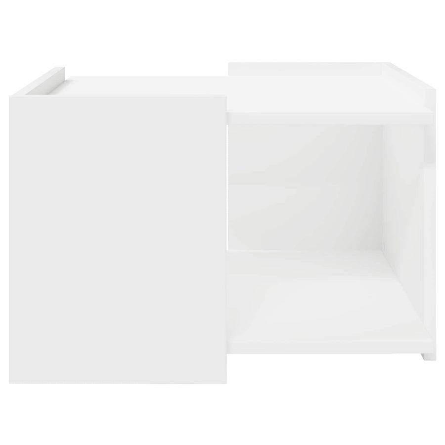 Salontafel Wit 50,5 x 50 x 33 cm Bewerkt hout