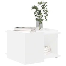 Salontafel Wit 50,5 x 50 x 33 cm Bewerkt hout