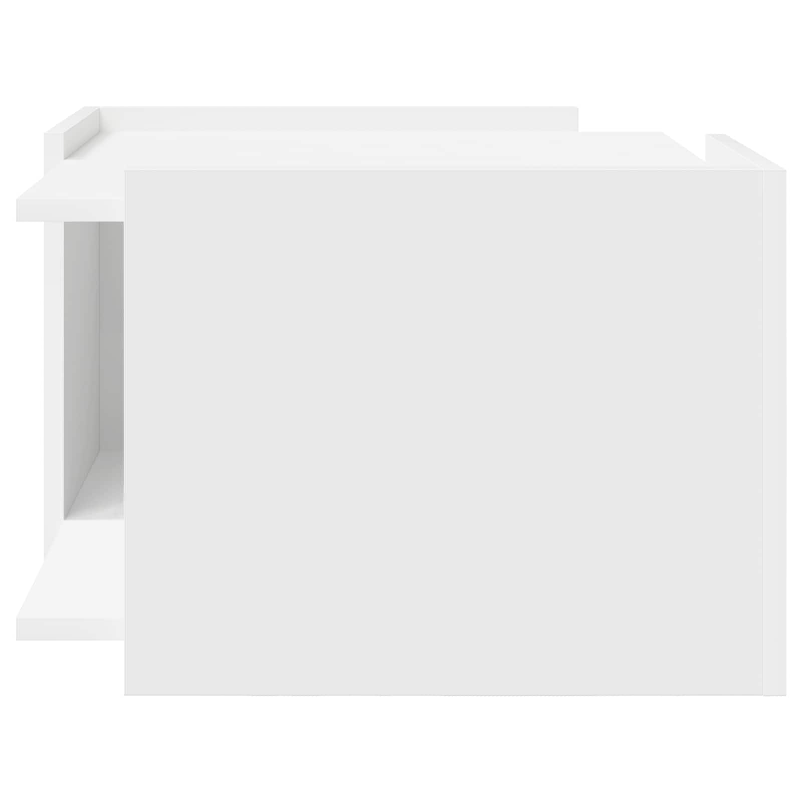 Salontafel Wit 50,5 x 50 x 33 cm Bewerkt hout