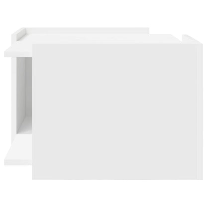 Salontafel Wit 50,5 x 50 x 33 cm Bewerkt hout