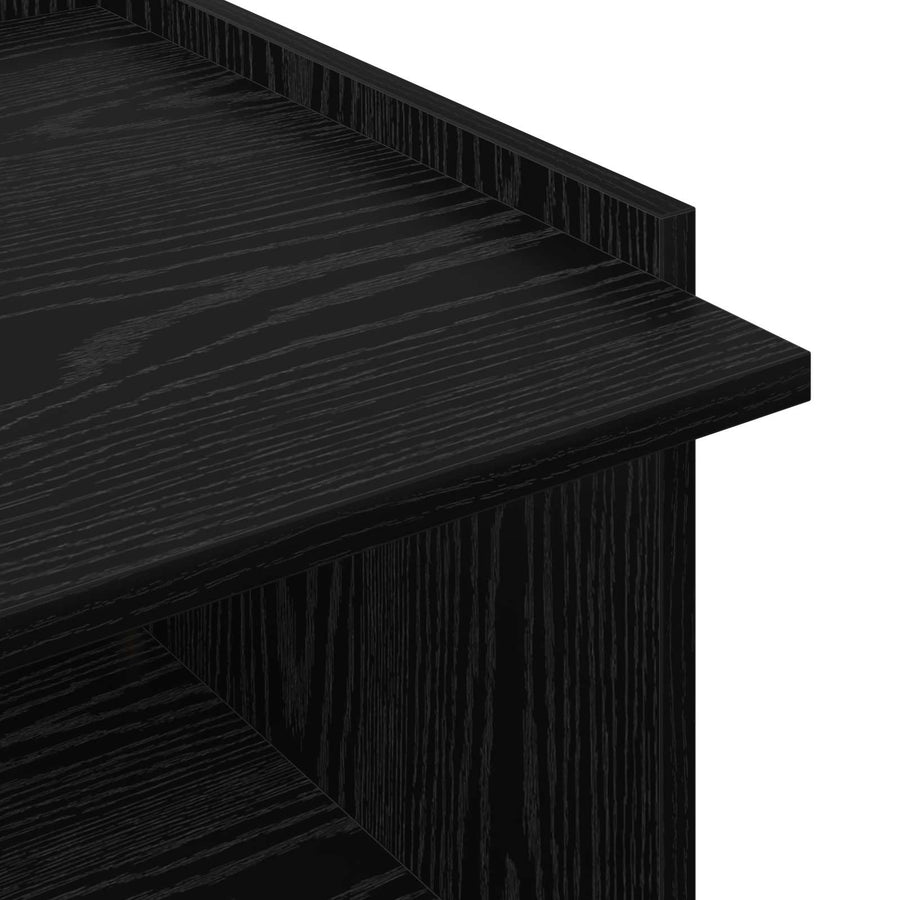 Salontafel Zwart eiken 50,5 x 50 x 33 cm Bewerkt hout