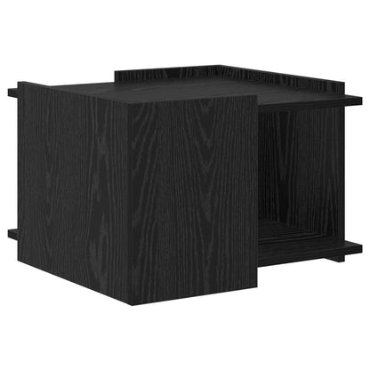 Salontafel Zwart eiken 50,5 x 50 x 33 cm Bewerkt hout