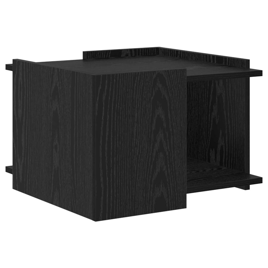 Salontafel Zwart eiken 50,5 x 50 x 33 cm Bewerkt hout