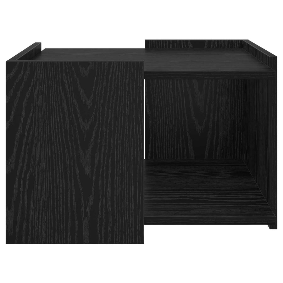 Salontafel Zwart eiken 50,5 x 50 x 33 cm Bewerkt hout